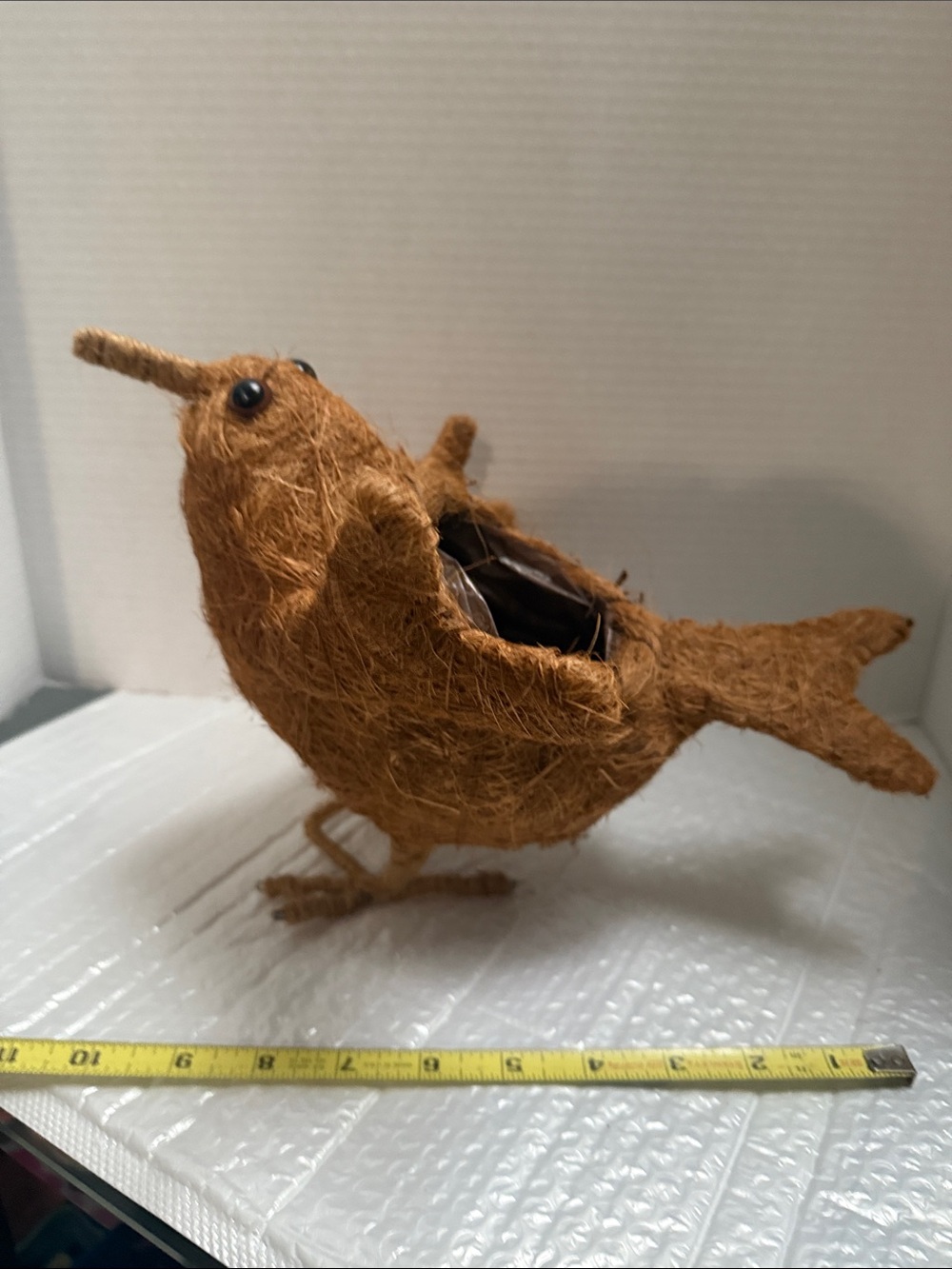 Danish Natural Rustic Twig BIRD Nest Planter Kiwi Farmhouse Cute Handmade Woven. - Picture 5 of 5